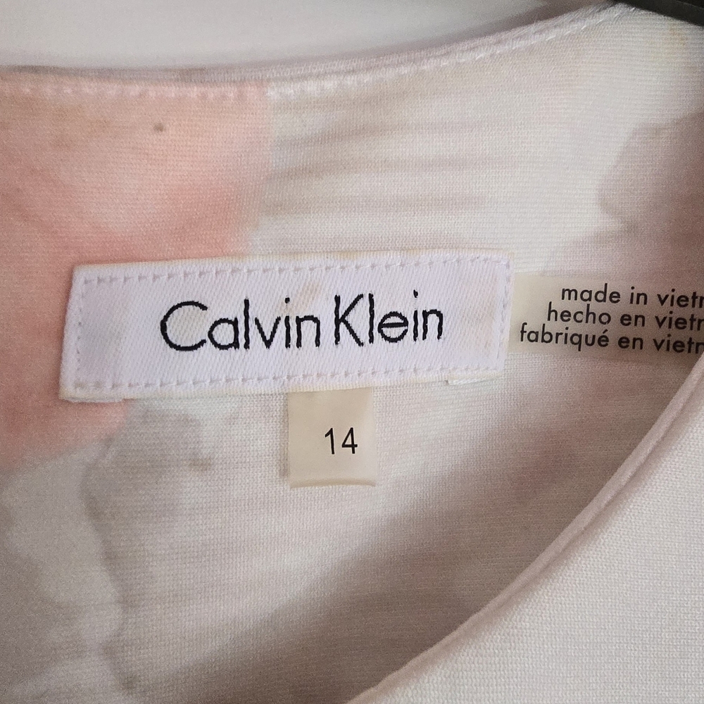 Calvin Kline sleeveless floral dress